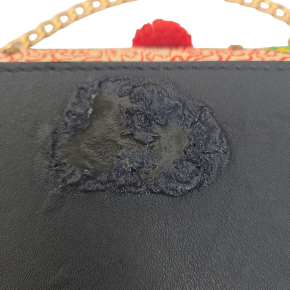 Tori BURCH Embroidered Multicolor Fringe Bag PURSE flaw - Picture 11 of 17